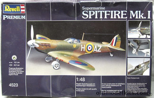 Revell 1/72 Supermarine Spitfire Mk.1 Premium Issue With Metal Parts, 4523 plastic model kit